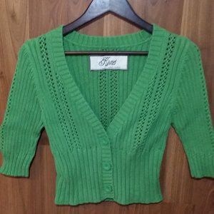 Kismet Green Knit Cardigan Sweater
